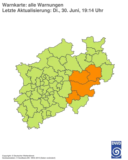 Aktuelle Wetterwarnungen für %region%
