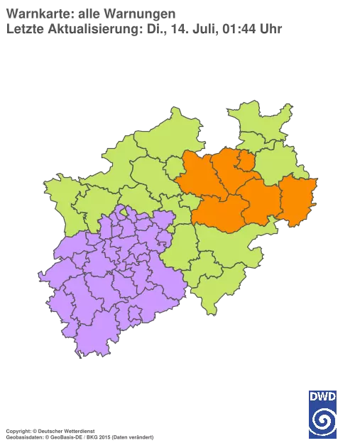 Aktuelle Wetterwarnungen für %region%